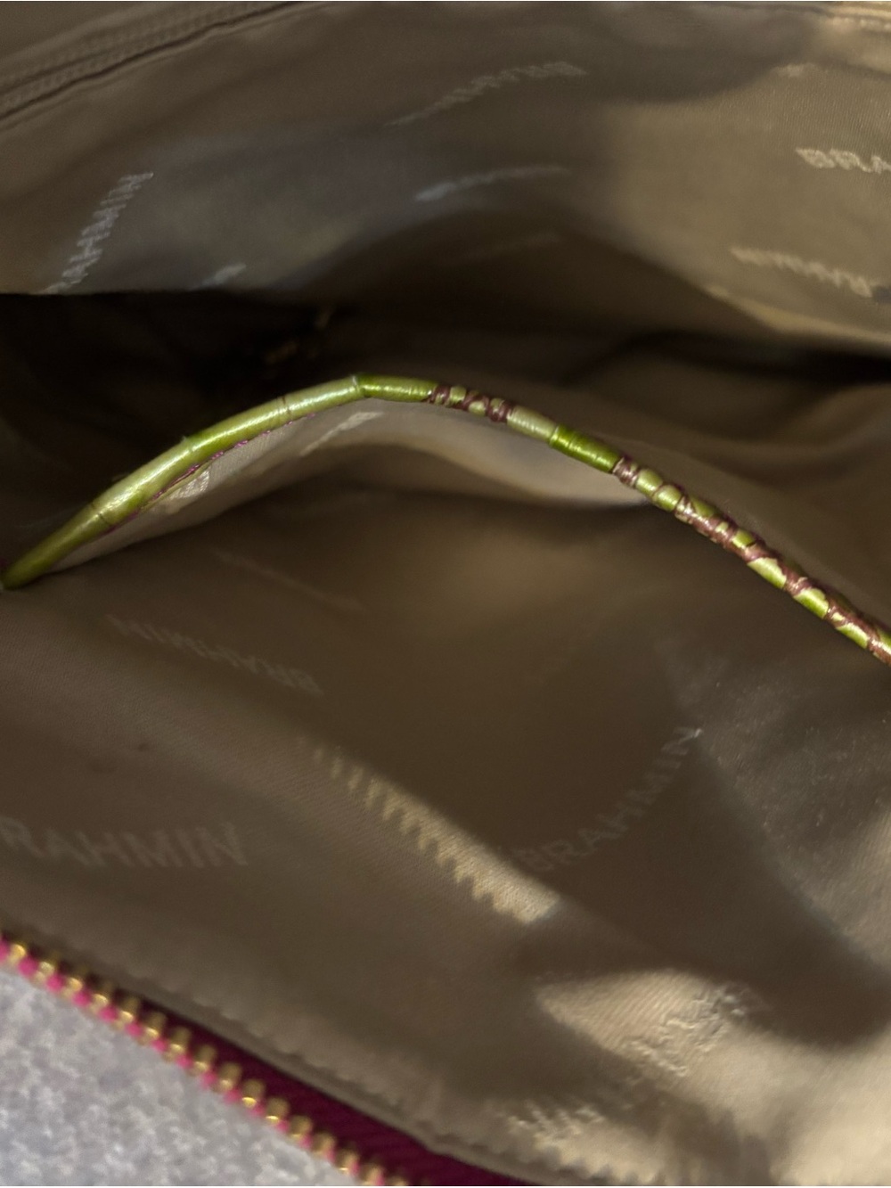 🌟Brahmin🌟 Limeade Ombré Melbourne Katie Crossbody and Credit Card Wallet - Picture 12 of 16